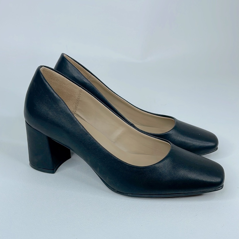 Naturalizer Black Block Heel Pumps